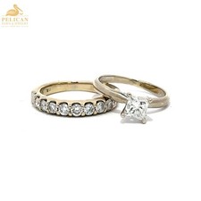 Women's Diamond Wedding Set 1.16 CTW 14K White Gold PSH034544 