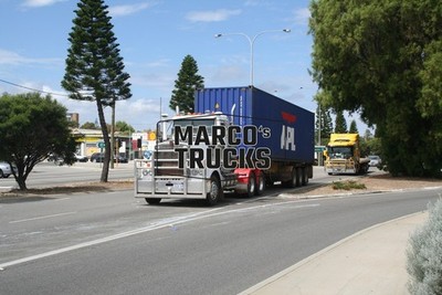 LKW Foto Kenworth T904 Container-Sattelauflieger Australien weiß #g6xf