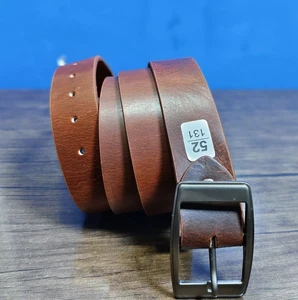 Men's Genuine Buffalo FULL GRAIN Leather Belt, 1 1/2" width, Handmade