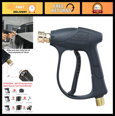 #ad High Pressure Washer Gun 3000 PSI Power Washer Short Gun 1 4quot; Quick Connector $29.99