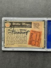 Willie Mays Giants 1955 Bowman #184 PSA 5 + PSA/DNA Auto Autograph On Card