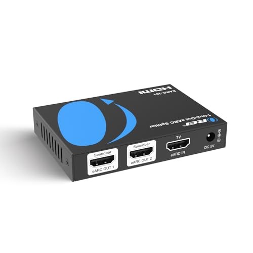 OREI  1 in 2 Out HDMI ARC/eARC Audio Extractor & Splitter, D