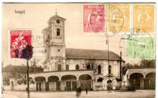 Romania Lugoj - Orthodox Church 1926 cover on sepia postcard