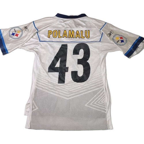 Pittsburg Steelers Vtg SUPER BOWL XLV Reebok NFL "Onfield" Jersey TROY POLAMALU - Picture 1 of 8