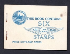 US AIR MAIL 1927 BOOKLET SCOTT #BKC1 CONTAINING TWO BOOKLETS OF 3 SC. #C10a MNH