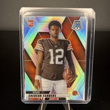 🔥2025 Mosaic Shedeur Sanders RC True Silver Prizm Variation SP #290 Browns