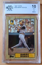 1987 Topps Barry Bonds #320 Rookie WCG 10 Gem Mint Beautifully Centered