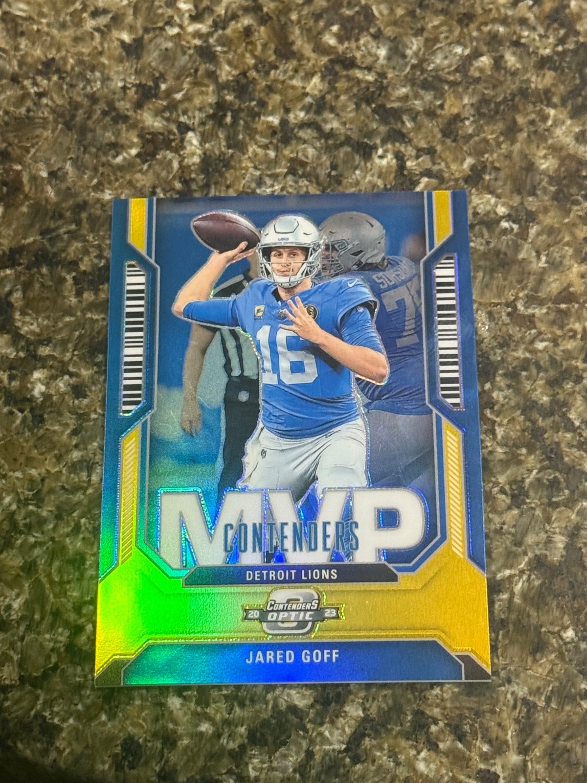 Jared Goff 2023 optic contenders mvp gold #10/10