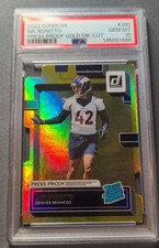 2022 Donruss- Rated Rookie Nik Bonitto #380 Press Proof Gold Die-Cut /25  PSA 10