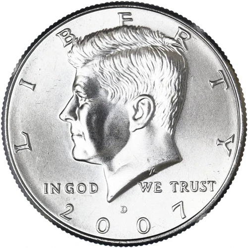 2007 D Kennedy Half Dollar Uncirculated from Mint Set