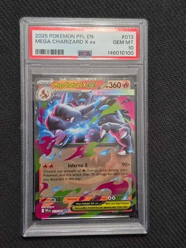 New ListingPokémon Mega Charizard X ex 013/094 Phantasmal Flames PSA 10 GEM
