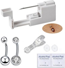 Body Piercing Kit for Nipple,Tongue,Eyebrow,Lip,Belly Button,316L Surgical Stain