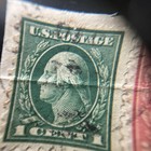 One Two Cent Washington Postage Stamp Perf Used Green Red Washington Antique — photo 10