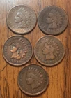 Indian Cents 1881,1882,1906X2,1903 Get (5) Get These Actual Penny’s S217