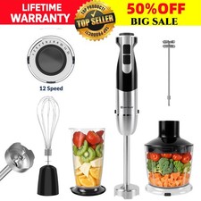 3800w 4 In 1 12 Speed Powerful Hand Held Electric Food Blender Mixer Stick