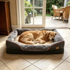 Orthopedic Bolster Pet Bed Cushion Foam Waterproof Sofa Dog Bed Odor-Resistant