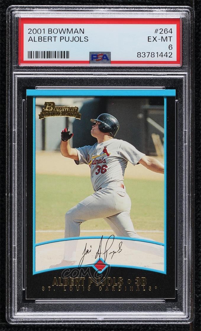 2001 Bowman Albert Pujols #264 PSA 6 0q3