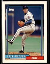 1992 Topps #580 Greg Maddux Braves Baseball Card 1303G