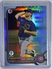2022 Bowman Draft Cade Horton #BD-193 Sky Blue Foil 1st Bowman 1st Edition Cubs