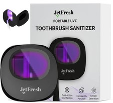 Portable UV Toothbrush Sanitizer Holder  Cleaner with Light  Black