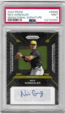 Nick Gonzales 2024 PANINI PRIZM MLB ROOKIE AUTOGRAPH CARD Pirates RC AUTO PSA 9. rookie card picture