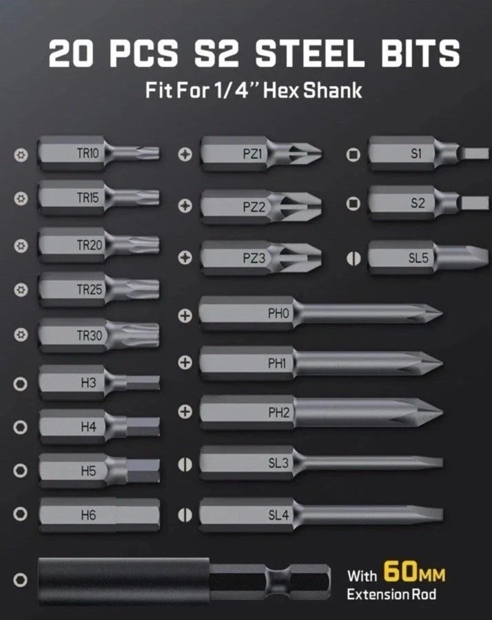 Fanttik S2 Pro Destornillador Eléctrico, Juego de Destornilladores Inalámbricos Foto 3 de 4