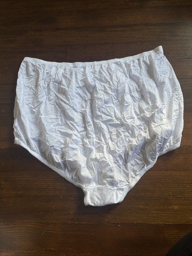 Slip Vanity Fair Ravissant 100% nylon taglio intero sartoriale bianco taglie forti 10/3XL - Foto 5 di 5