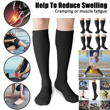 3 Pairs Medical Compression Socks for Women and Men 20-30 mmHg Knee High Socks