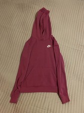Nike Sportswear Club Fleece Hoodie Womens XS Berry Plum Magenta Pullover