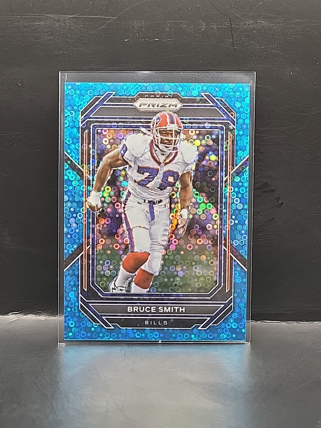 2022 Panini Prizm #38 Bruce Smith Light Blue Disco /79 Buffalo Bills
