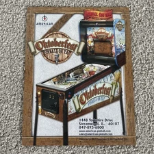 American Pinball Octoberfest Pinball On Tap Game Flyer Ad Brochure