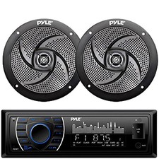 Bluetooth Marine MP3/USB/SD AM/FM Receiver Stereo  2x 5.25  180W Speaker Kit