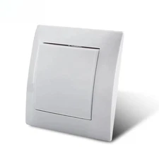 Classic Flame Retardant Plastic Panel 1 Gang 1 Way Wall Switch On / Off Rocker