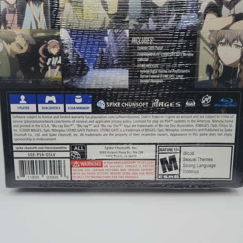 Steins Gate Elite Limited Edition PS4 NEW Sealed Playstation 4 - Picture 3 of 3