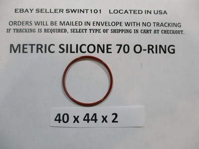 40mm ID x 44mm OD x 2mm thick SILICONE O-ring.  Quan 1.