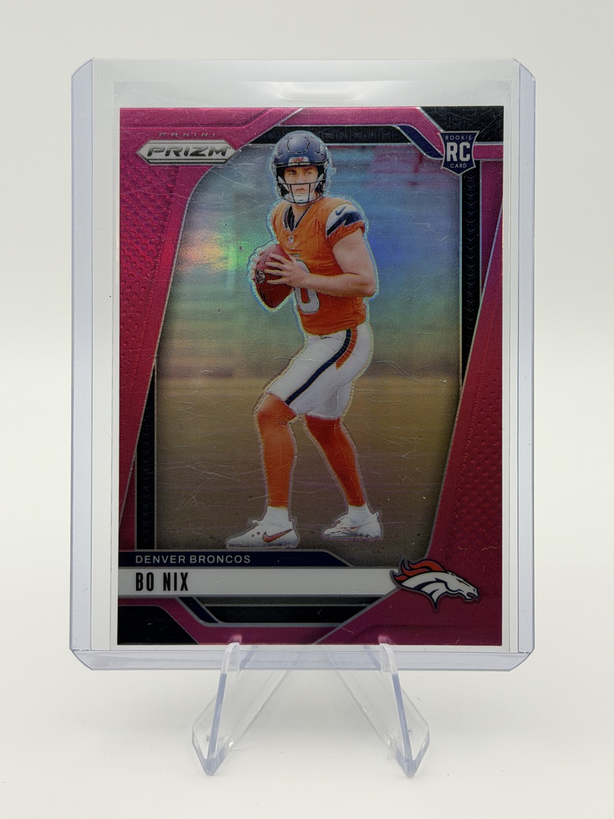 Bo Nix 2024 Prizm Pink Prizm Rookie RC #309 Denver Broncos