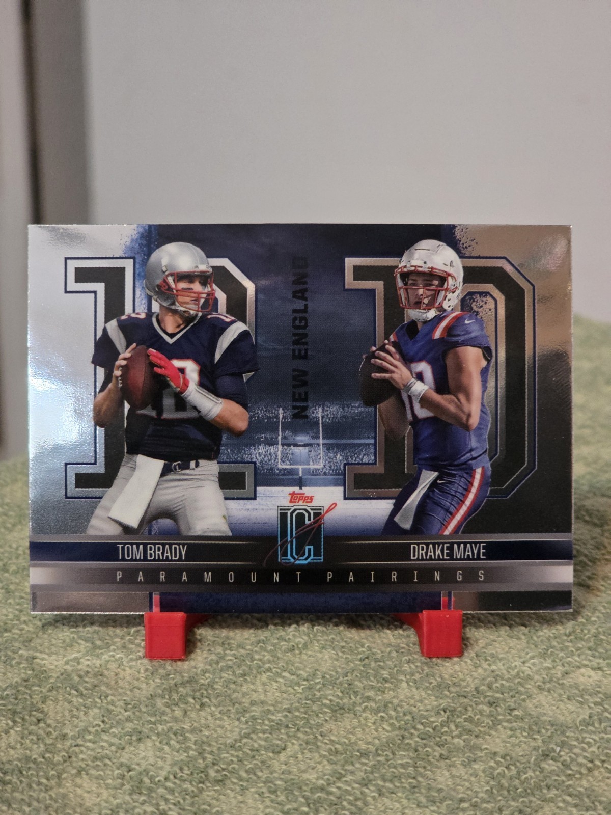 2024 Topps Signature Class - Paramount Pairings Tom Brady, Drake Maye #PP-7 (RC)