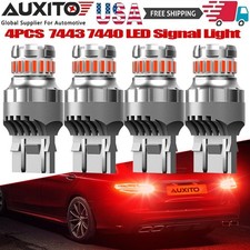 4x 7440 7443 LED Brake Tail Stop Light Bulbs for Chevy Silverado 1500 2014-2024