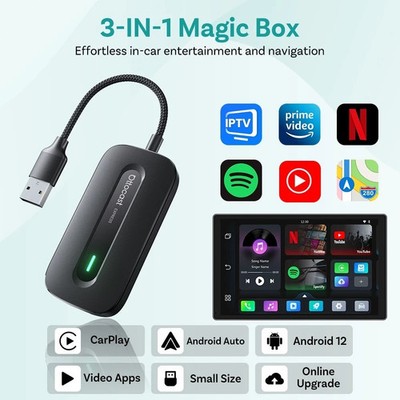 Ottocast Play2Video EXPRESS AIBOX Wireless Carplay&Android Adapter YT/NF+Remote