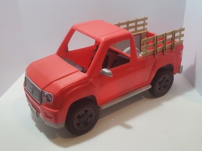Barbie Doll Sweet Orchard Farm Truck 2017 Mattel Red Pick Up Truck Toy Vehicle