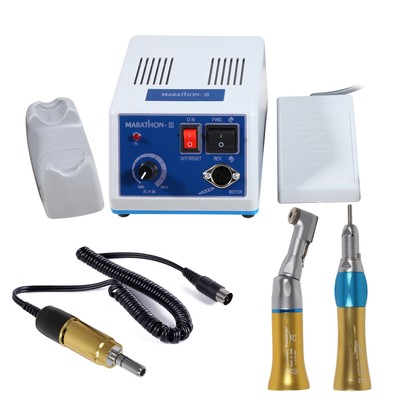 Dental Lab Micromotor 35K RPM Marathon N3 / Contra Angle / Straight Handpiece