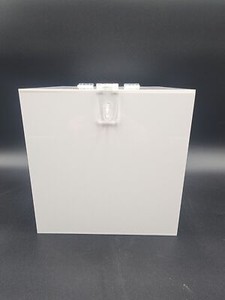 White 8” Cube Acrylic Card Box Wedding Bridal Shower Party Plain Lockable