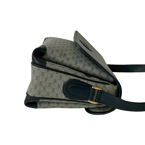 GUCCI Micro GG Shoulder Bag leather PVC Navy 26712 - Picture 6 of 10