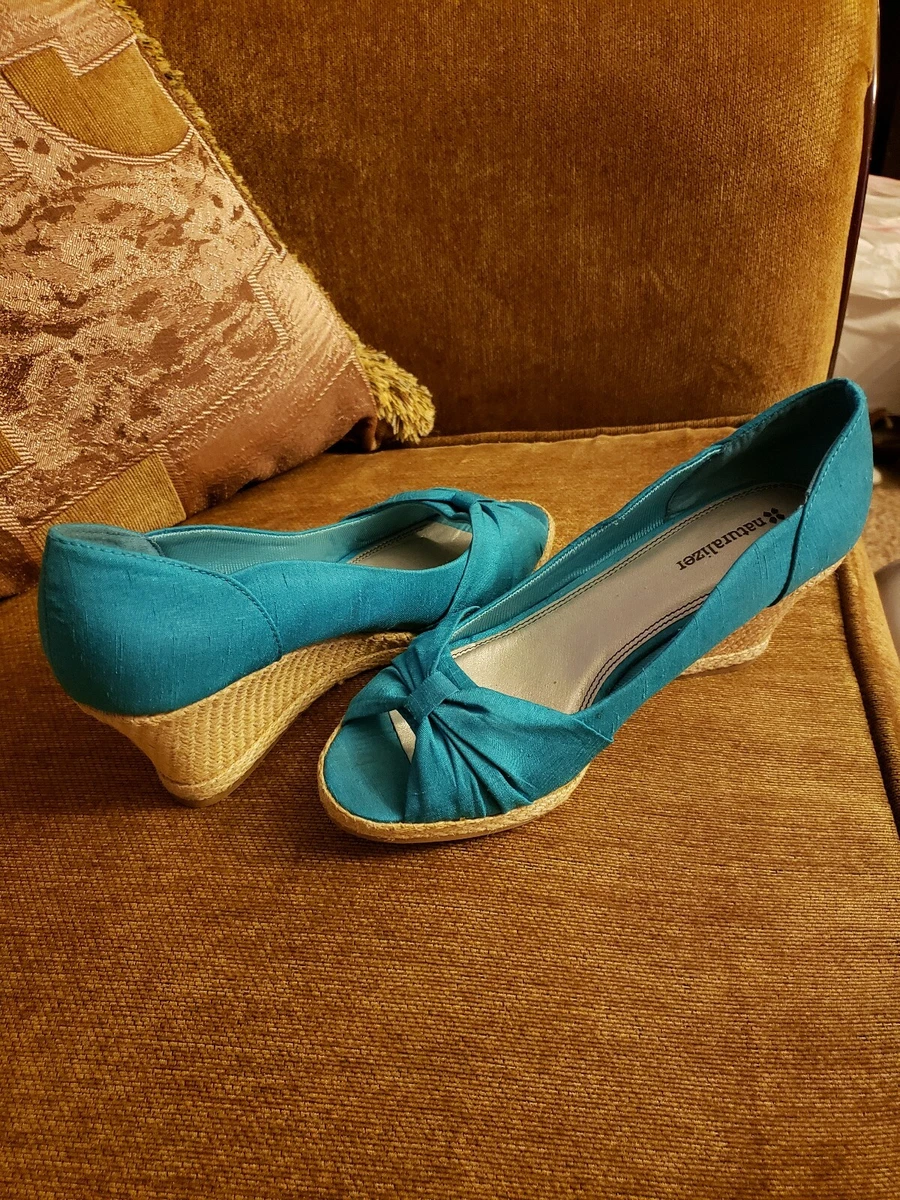 Dark sales teal wedges