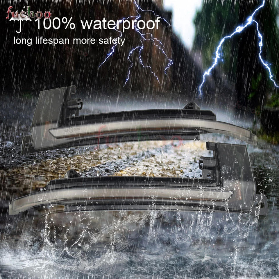 2pcs For Audi A3 8P A4 A5 B8 Q3 A6 C6 A8 LED Sequential Turn Signal Light - Изображение 3 из 4