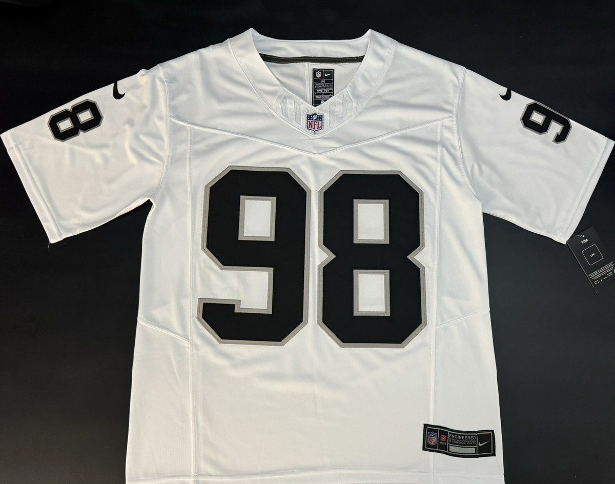 RAIDERS CROSBY 98 ユニフォーム 2XL Maxx Crosby #98 Raiders Stitched Home Black F.U.S.E Jersey w