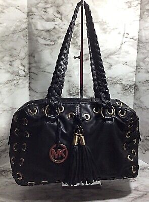 Michael Kors Astor Grommet Black Soft Leather Satchel Michael Kors Astor Grommet Black Soft Leather Satchel