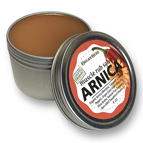 OrganHerb Bio Arnika und Capsicum Muskel Reiben Salbe 4 Unzen - Natürliche Linderung für - Bild 4 von 5