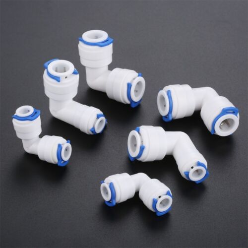Plastic Elbow Fitting Connector Connection Water Purifier Filters/RO system 2PCS - Photo 1/17