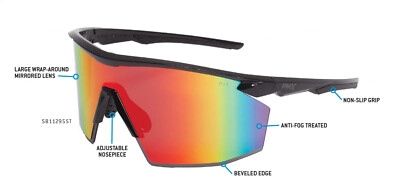 Pyramex PMXSPEC Safety Glass, Panoramic Wrap-Around Style